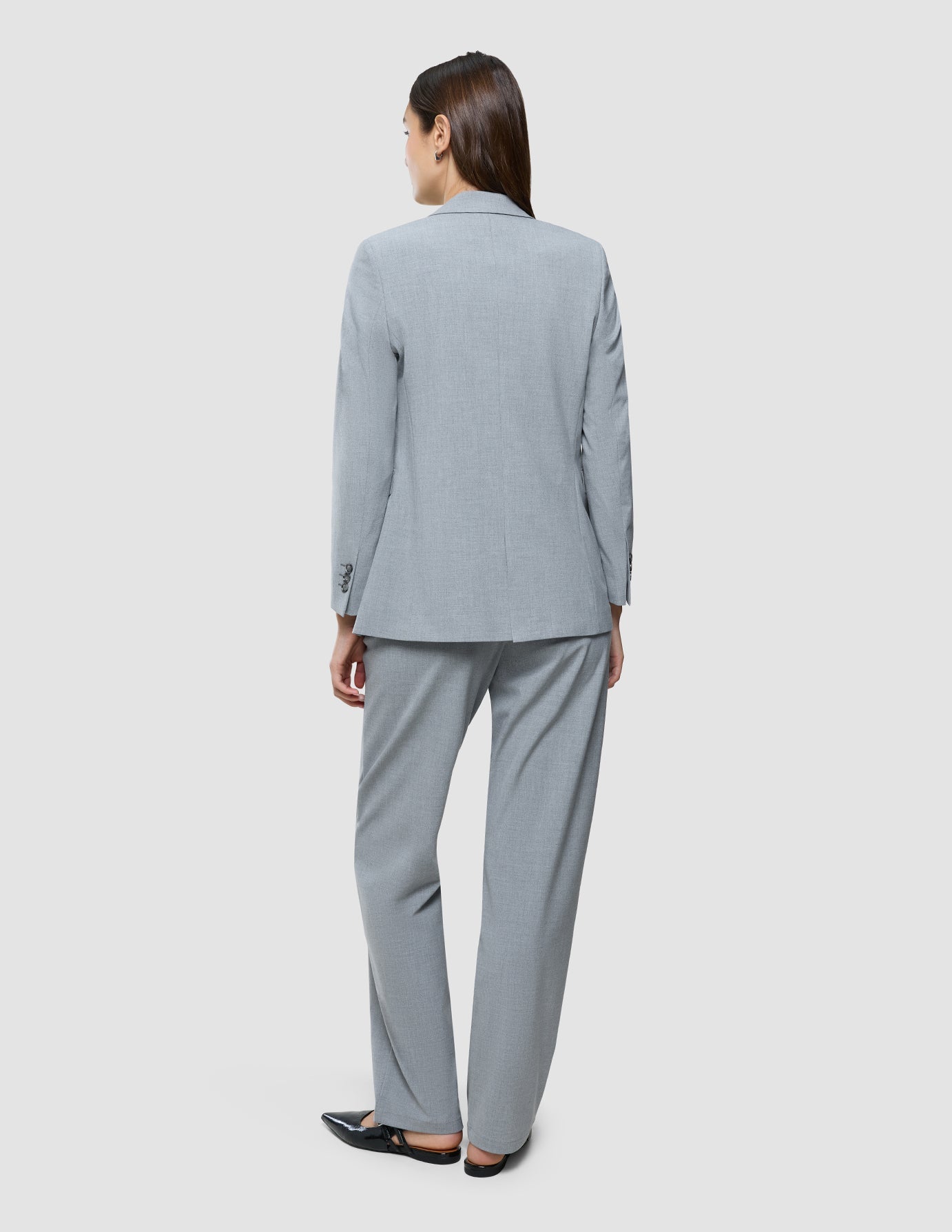 Women Ease Blazer Steel Melange